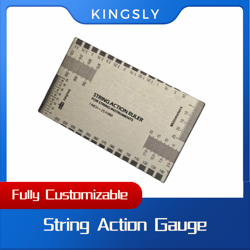 10pcs, Logo Customize String Action Gauge Precise Guitar Ruler Set Up Tool Kit for Electric Bass and Acoustic Guitar