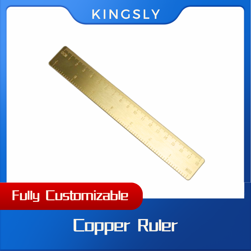 10pcs, Customized 15cm/20cm/30cm Double Side Stainless Steel Ruler / Copper Ruler, Measuring Tools, Customized Gift
