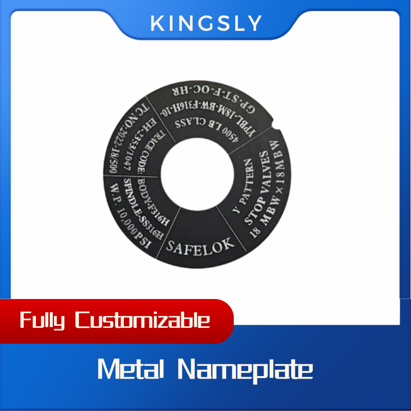 10pcs, Rounded Black Stainless Steel Nameplates, Metal Nameplates, Fully Customized.