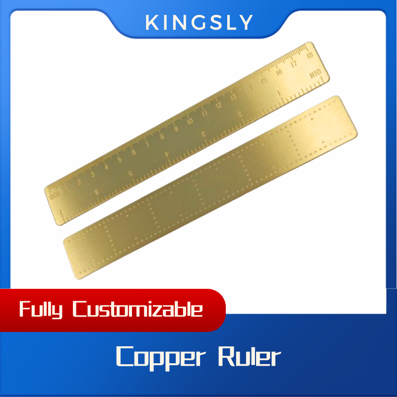 10pcs, Customized 15cm/20cm/30cm Double Side Stainless Steel Ruler / Copper Ruler, Measuring Tools, Customized Gift
